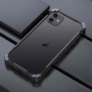 For iPhone 12 mini Machinist Metal Phone Protective Frame(Black)