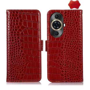 For Huawei Nova 11 Pro / 11 Ultra Crocodile Top Layer Cowhide Leather Phone Case(Red)