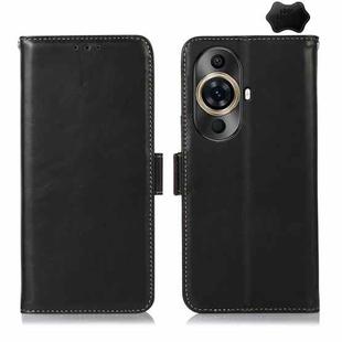 For Huawei Nova 11 Pro / 11 Ultra Crazy Horse Top Layer Cowhide Leather Phone Case(Black)