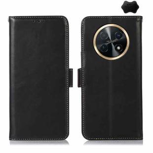 For Huawei Nova Y91 4G / Enjoy 60X Crazy Horse Top Layer Cowhide Leather Phone Case(Black)