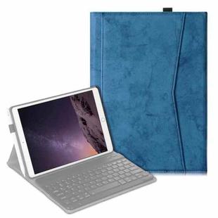 For iPad Air (2019) Marble Cloth Texture Horizontal Flip Leather Case with Pen Slot & Holder without Keyboard(Dark Blue)