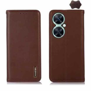 For Huawei Nova 11i / Enjoy 60 Pro KHAZNEH Nappa Top Layer Cowhide Leather Phone Case(Brown)