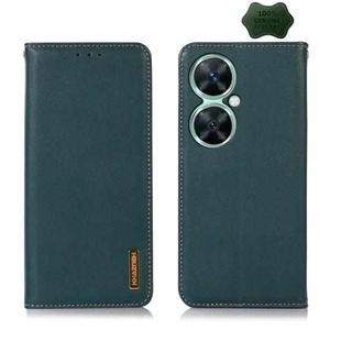 For Huawei Nova 11i / Enjoy 60 Pro KHAZNEH Nappa Top Layer Cowhide Leather Phone Case(Green)