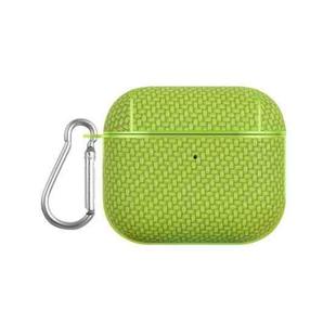 For AirPods 3 Woven Skin Texture PC TWS Earphone Protective Case(Green)