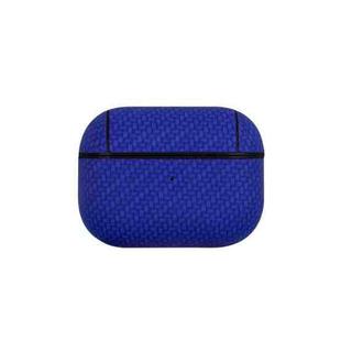 For AirPods Pro 2 Woven Skin Texture PC TWS Earphone Protective Case(Blue)