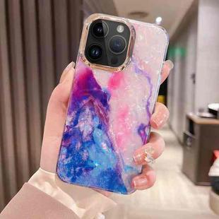 For iPhone 14 Pro Max Colorful Crystal Ripple TPU Phone Case(Pink Blue)