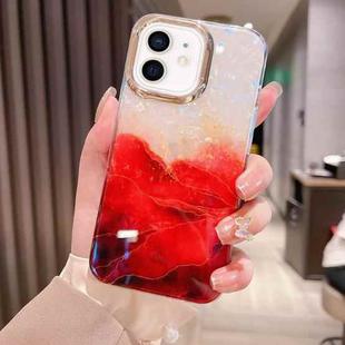 For iPhone 12 Colorful Crystal Ripple TPU Phone Case(Red)