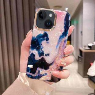For iPhone 15 Colorful Crystal Ripple TPU Phone Case(White Black)
