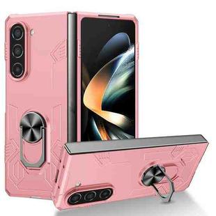 For Samsung Galaxy Z Fold5 5G Matte UV Armor Ring Shockproof Phone Case(Pink)