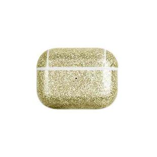 For AirPods Pro 2 Glitter Powder Skin Texture PC TWS Earphone Case(Gold)