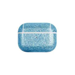 For AirPods Pro 2 Glitter Powder Skin Texture PC TWS Earphone Case(Blue)