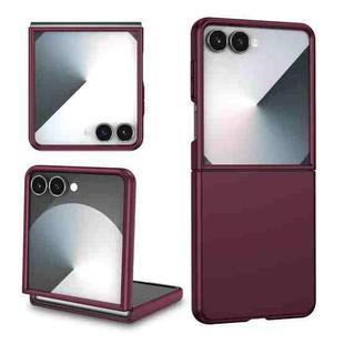 For Samsung Galaxy Z Flip7 5G Armor Foldable Phone Case(Wine Red)