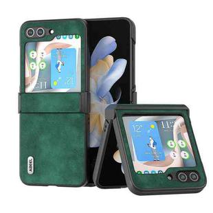 For Samsung Galaxy Z Flip5 ABEEL Morocco Texture PU Phone Case(Green)