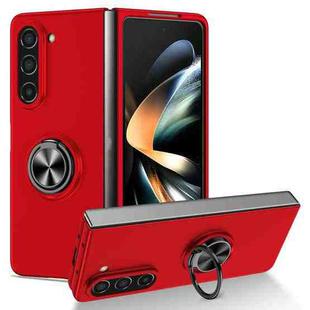 For Samsung Galaxy Z Fold5 5G Armor Ring Holder Phone Case(Red)