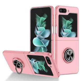 For Samsung Galaxy Z Flip5 5G Armor Ring Holder Phone Case(Pink)