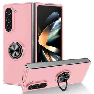 For Samsung Galaxy Z Fold6 5G Armor Ring Holder Phone Case(Pink)