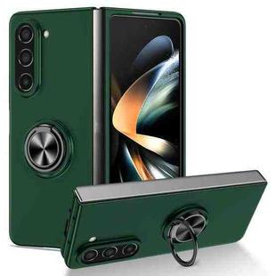 For Samsung Galaxy Z Fold6 5G Armor Ring Holder Phone Case(Dark Green)