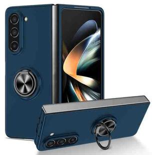 For Samsung Galaxy Z Fold6 5G Armor Ring Holder Phone Case(Dark Blue)