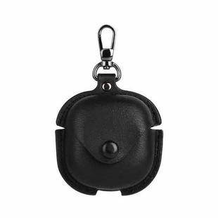 For Samsung Galaxy Buds Live / Pro Leather TWS Earphone Protective Case with Hook(Black)