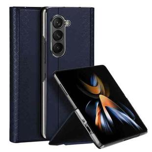 For Samsung Galaxy Z Fold5 5G DUX DUCIS Bril Series PU + TPU Phone Case(Blue)