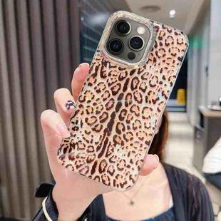 For iPhone 12 Pro Colorful Crystal Shell Pattern PC + TPU Phone Case(Deep Leopard)