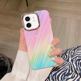 For iPhone 12 Colorful Shell Texture Marble PC + TPU Phone Case(Colorful Meteor)