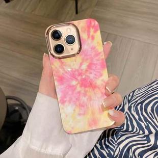 For iPhone 11 Pro Colorful Shell Texture Marble PC + TPU Phone Case(Pink Orange)