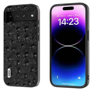 For Google Pixel 8 Pro ABEEL Genuine Leather Ostrich Texture Phone Case(Black)