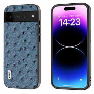 For Google Pixel 8 Pro ABEEL Genuine Leather Ostrich Texture Phone Case(Blue)