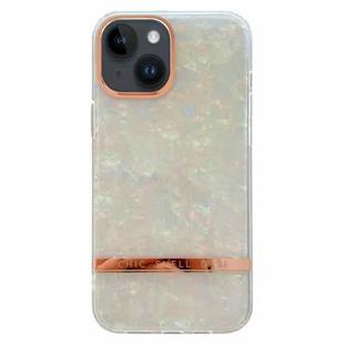 For iPhone 14 Plus Electroplating Shell Texture TPU Phone Case(Colorful)