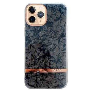 For iPhone 11 Pro Electroplating Shell Texture TPU Phone Case(Black)
