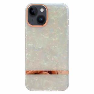 For iPhone 15 Plus Electroplating Shell Texture TPU Phone Case(Colorful)