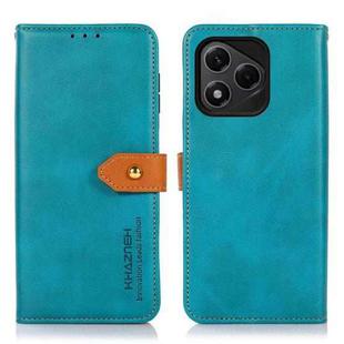 For Honor 400 Lite KHAZNEH Dual-color Cowhide Texture Flip Leather Phone Case(Blue)