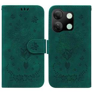 For Tecno Pova 5 Pro Butterfly Rose Embossed Leather Phone Case(Green)