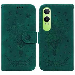 For OPPO K12x Butterfly Rose Embossed Leather Phone Case(Green)