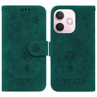 For OPPO A5 Pro 5G Butterfly Rose Embossed Leather Phone Case(Green)