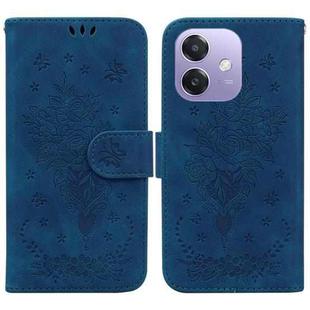 For OPPO A5x 5G / A3 4G / 5G / A3x 4G / 5G Butterfly Rose Embossed Leather Phone Case(Blue)