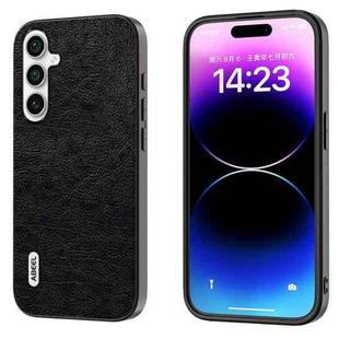 For Samsung Galaxy S23 FE 5G ABEEL Retro Litchi Texture PU Phone Case(Black)