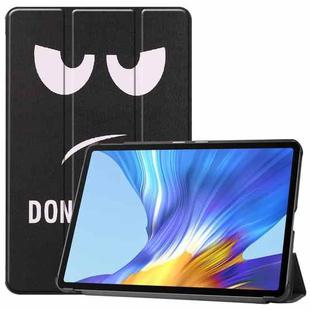 For Huawei Honor V6 / MatePad 10.4 inch Universal Painted Pattern Horizontal Flip Tablet PC Leather Case with Tri-fold Bracket & Sleep / Wake-up(Big Eye ME)