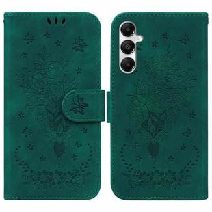 For Samsung Galaxy A05s Butterfly Rose Embossed Leather Phone Case(Green)