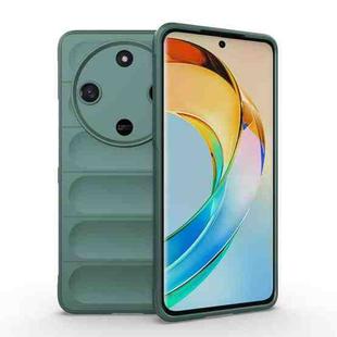 For Honor X50 5G Global / X9b Magic Shield TPU + Flannel Phone Case(Dark Green)