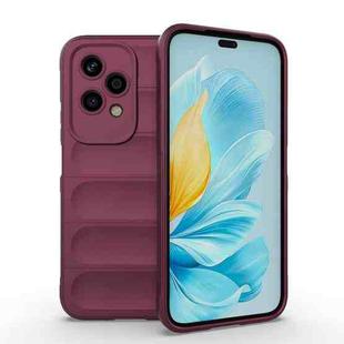 For Honor 200 Lite Global Magic Shield TPU + Flannel Phone Case(Wine Red)