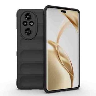 For Honor 200 Pro Magic Shield TPU + Flannel Phone Case(Black)
