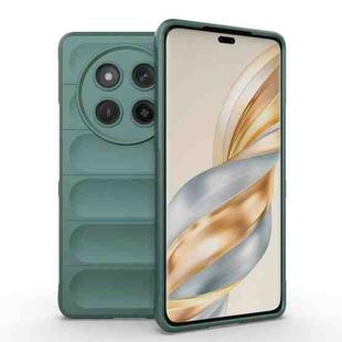 For Honor X60 Pro 5G Magic Shield TPU + Flannel Phone Case(Dark Green)