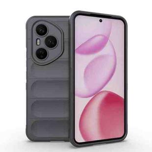For Honor 400 Pro 5G Global 160.8mm Magic Shield TPU + Flannel Phone Case(Dark Grey)