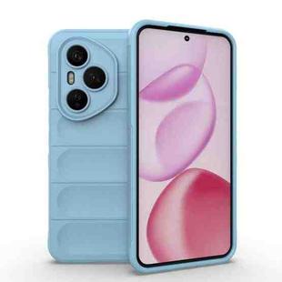 For Honor 400 Pro 5G Global 160.8mm Magic Shield TPU + Flannel Phone Case(Light Blue)