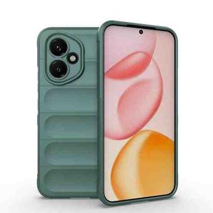 For Honor 400 Global 156.5mm Magic Shield TPU + Flannel Phone Case(Dark Green)