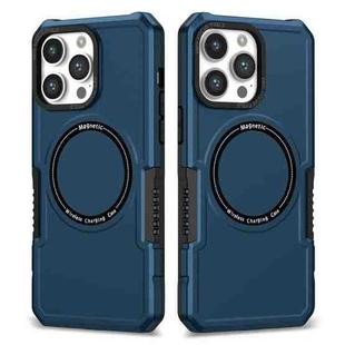 For iPhone 15 Pro Shockproof Armor MagSafe Phone Case(Dark Blue)