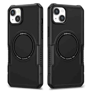 For iPhone 15 Plus Shockproof Armor MagSafe Phone Case(Black)