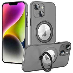 For iPhone 14 Plus MagSafe Multifunction Holder Phone Case(Black)